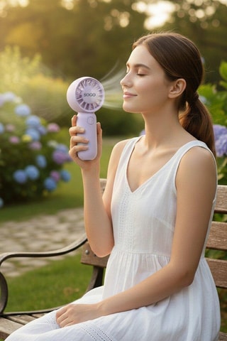 Ventoinha portátil - Violeta - 3 W