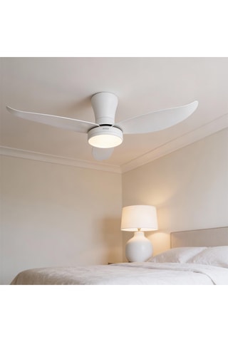 Ventoinha de teto com iluminação LED - Branco