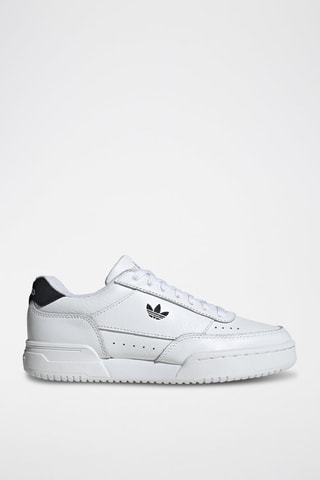 Zapatillas de piel y nobuk Court Super - Blanco y negro