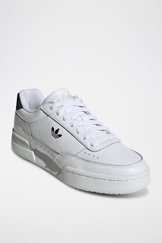 Zapatillas de piel y nobuk Court Super - Blanco y negro