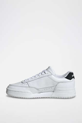 Zapatillas de piel y nobuk Court Super - Blanco y negro