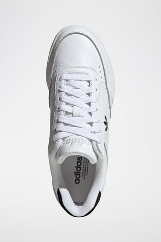 Zapatillas de piel y nobuk Court Super - Blanco y negro