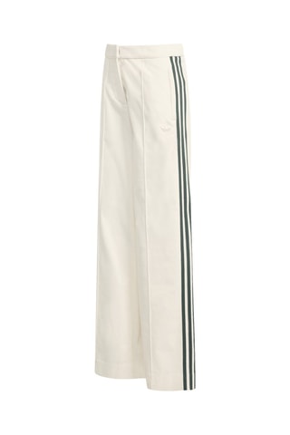 Pantalón loose de terciopelo de tiro alto - Blanco
