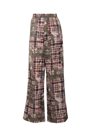 Pantalón de chándal relaxed fit de tiro alto HER Studio - Gris y rojo