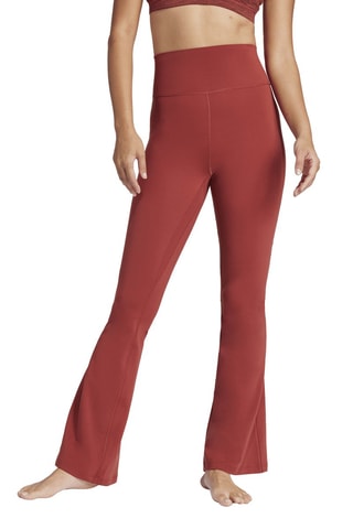Pantalón flare de tiro alto All Me - Rojo teja