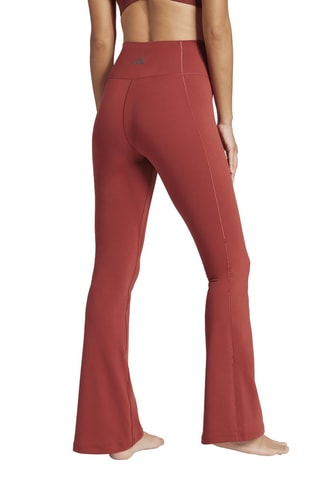 Pantalón flare de tiro alto All Me - Rojo teja