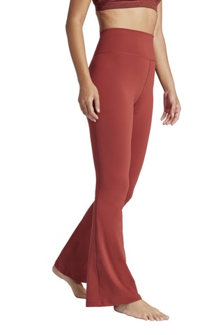 Pantalón flare de tiro alto All Me - Rojo teja