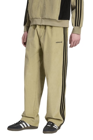 Pantalón regular fit de terciopelo - Caqui