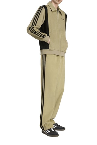 Pantalón regular fit de terciopelo - Caqui