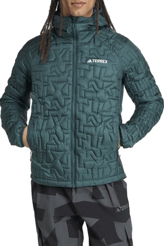 Chaqueta de senderismo con capucha Terrex Xperior PrimaLoft - Verde oscuro