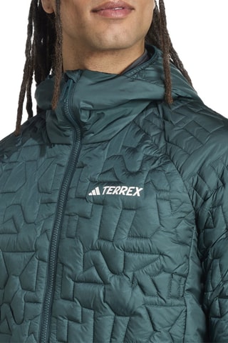 Chaqueta de senderismo con capucha Terrex Xperior PrimaLoft - Verde oscuro