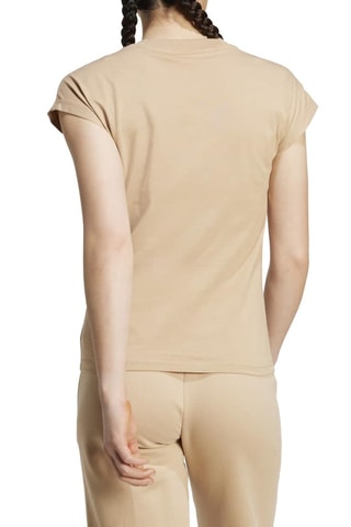 Camiseta slim fit de entrenamiento Essentials - Marrón claro