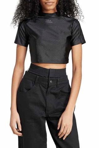 Camiseta cropped Adicolor - Negro