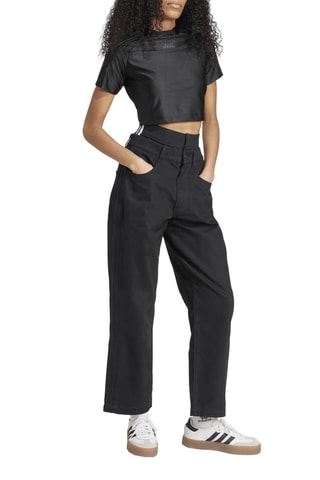 Camiseta cropped Adicolor - Negro