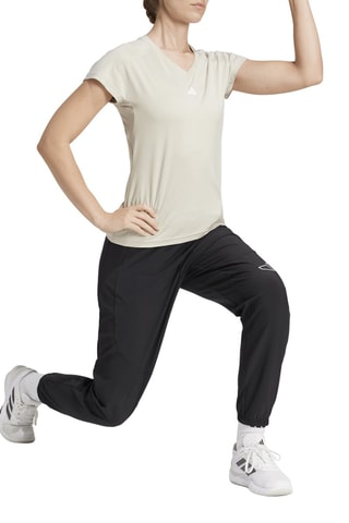 Camiseta slim fit Essentials - Crudo y blanco