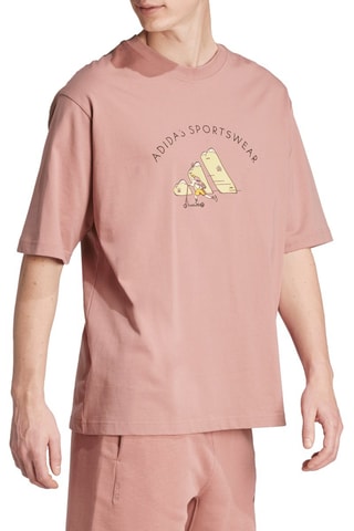 Camiseta loose Codes Doodle Scooter - Rosa