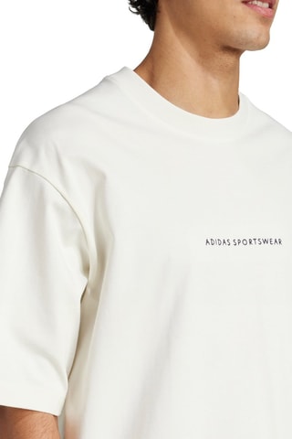 Camiseta loose Codes Doodle Camp - Blanco