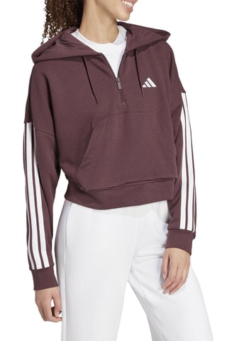 Sudadera con capucha Essentials - Burdeos y blanco