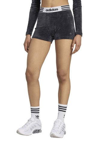 Short de terciopelo de tiro alto Booty Hivernal - Negro
