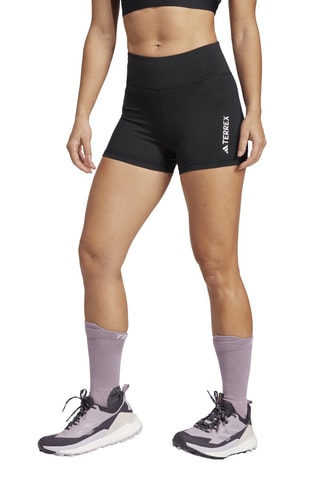 Short de senderismo de tiro alto Terrex - Negro