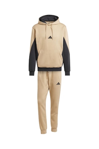 Sudadera con capucha y pantalón regular fit de entrenamiento - Marrón claro