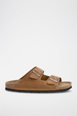 Mules en nubuck - Marron
