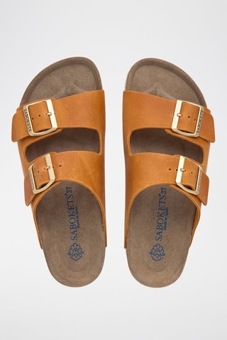Mules en nubuck - Orange