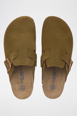 Sabots en nubuck - Kaki