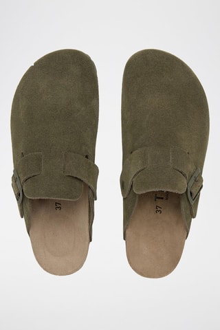 Sabots en cuir - Kaki