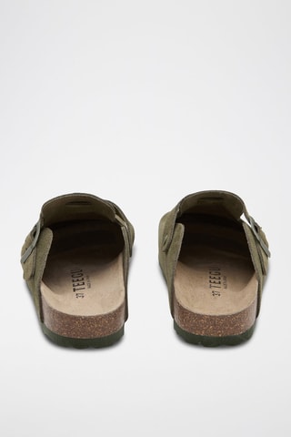 Sabots en cuir - Kaki