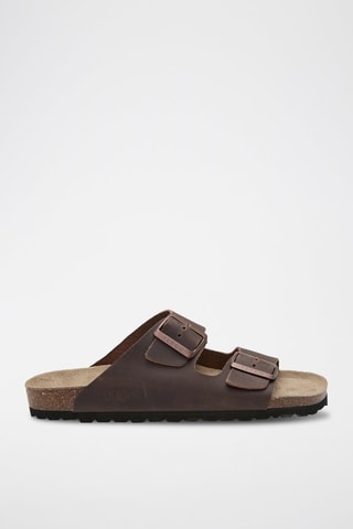 Mules en cuir - Marron