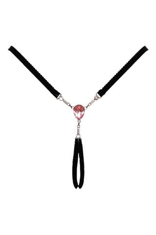 String bijou ouvert - Noir