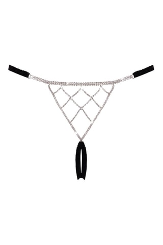 String bijou ouvert - Noir