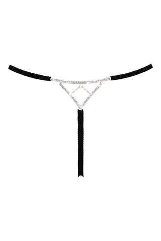 String bijou ouvert - Noir