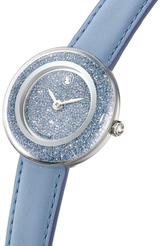 Montre en cuir de veau Crystalline Lustre - Bleu
