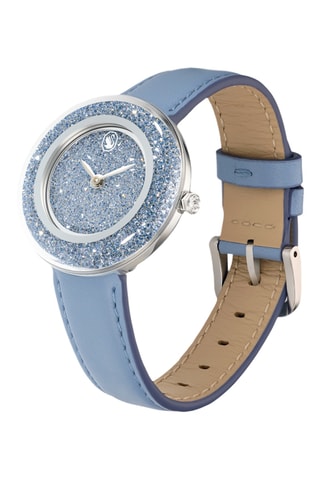 Montre en cuir de veau Crystalline Lustre - Bleu