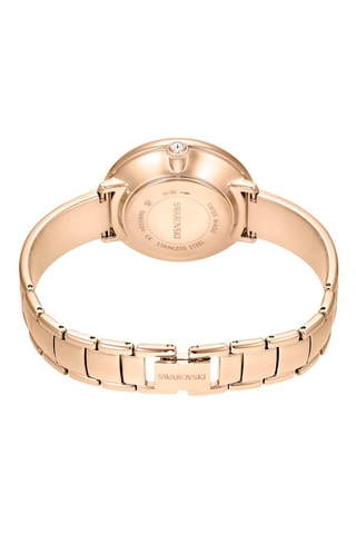 Montre à quartz en doré à l'or rose Crystalline Bangle