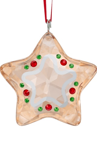 Etoile en cristaux Swarovski Holiday Cheers - 4,5 cm - Doré et rouge