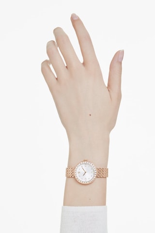 Montre à quartz en métal, dorée à l’or rose et Certa