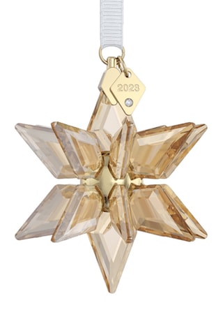 Etoile en cristaux Swarovski et plaquée or jaune Festive 2023 - 5,9 x 4,6 x 4,6 cm