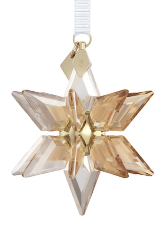 Etoile en cristaux Swarovski et plaquée or jaune Festive 2023 - 5,9 x 4,6 x 4,6 cm