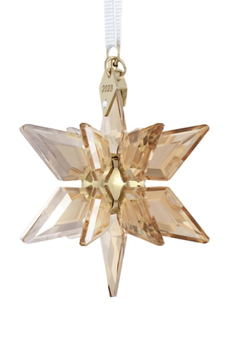 Etoile en cristaux Swarovski et plaquée or jaune Festive 2023 - 5,9 x 4,6 x 4,6 cm