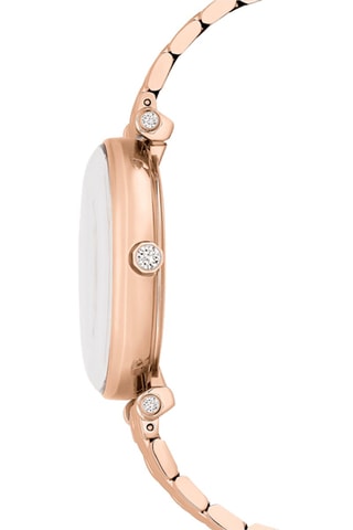 Montre à quartz en métal, dorée à l’or rose et Crystalline Wonder