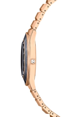 Montre à quartz en métal, plaqué or rose et