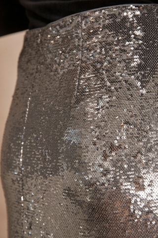 Falda midi - Plateado