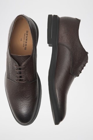 Stringate in pelle - Marrone