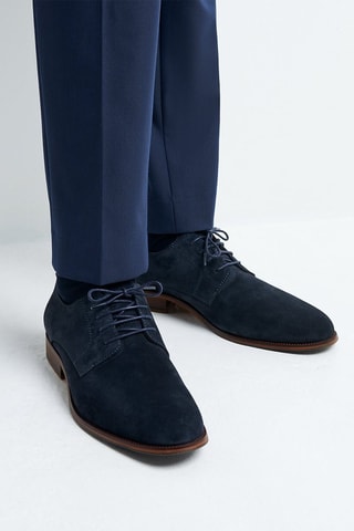 Stringate in pelle - Navy