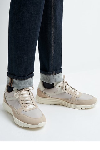 Sneakers in pelle - Beige