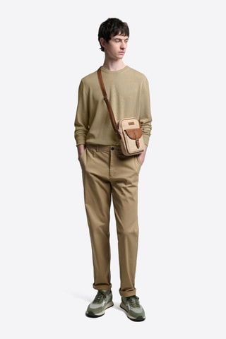 Maglia in cotone bio - Beige melange