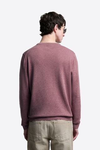 Maglia in cotone bio - Rosa antico melange